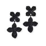 104774, FLOWER CRYSTAL RHINESTONE DANGLE EARRING
