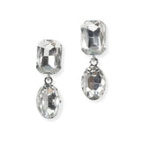 104775, GEOMETRIC RHINESTONE DANGLE EARRING
