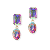 104775, GEOMETRIC RHINESTONE DANGLE EARRING