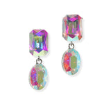 104775, GEOMETRIC RHINESTONE DANGLE EARRING