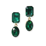 104775, GEOMETRIC RHINESTONE DANGLE EARRING