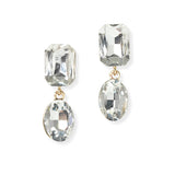 104775, GEOMETRIC RHINESTONE DANGLE EARRING