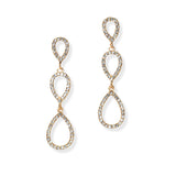 104776, CUTOUT TEARDROP CRYSTAL RHINESTONE DROP DANGLE EARRING