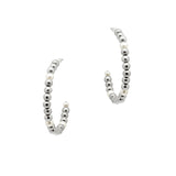 104795, PEARL WITH BEADED ROUND HOOP EARRING