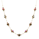104804, BOW GLASS BEADED NECKLACE