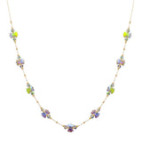 104804, BOW GLASS BEADED NECKLACE