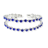 104805, ROUND RHINESTONE ACCENT STRETCH CUFF BRACELET