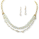 104815, RESIN BEADED MULTI LAYERED NECKLACE