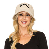 104833, BOW ACCENT WIDE CAP HAT