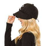 104833, BOW ACCENT WIDE CAP HAT
