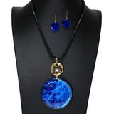 104836, GLITTER ROUND CELLULOID ACETATE NECKLACE