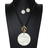 104836, GLITTER ROUND CELLULOID ACETATE NECKLACE