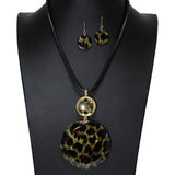 104836, GLITTER ROUND CELLULOID ACETATE NECKLACE