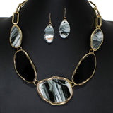 104837, GEOMETRIC CELLULOID ACETATE NECKLACE