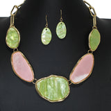 104837, GEOMETRIC CELLULOID ACETATE NECKLACE