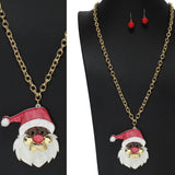 104842, CHRISTMAS TREE CELLULOID ACETATE CHARM LONG PENDANT NECKLACE