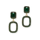 104851, GEOMETRIC CRYSTAL RHINESTONE DANGLE EARRING
