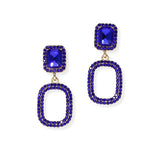 104851, GEOMETRIC CRYSTAL RHINESTONE DANGLE EARRING