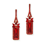 104852, CHAMPAGNE BOTTLE LOOK RHINESTONE EARRING