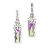 104852, CHAMPAGNE BOTTLE LOOK RHINESTONE EARRING