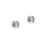 104864, 8MM ROUND CUBIC ZIRCONIA STUD EARRING