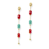 104869, GEOMETRIC BEADED DANGLE EARRING