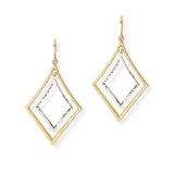 104871, HAMMERED DIAMOND METAL DANGLE EARRING