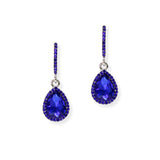104879, 1.5" LONG TEARDROP ACCENT CRYSTAL RHINESTONE DANGLE EARRING