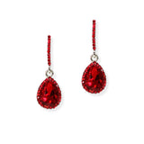 104879, 1.5" LONG TEARDROP ACCENT CRYSTAL RHINESTONE DANGLE EARRING