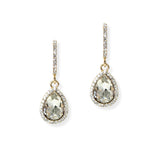 104879, 1.5" LONG TEARDROP ACCENT CRYSTAL RHINESTONE DANGLE EARRING