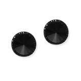 104880, ROUND CONE SHAPE RHINESTONE STUD EARRING
