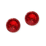 104880, ROUND CONE SHAPE RHINESTONE STUD EARRING