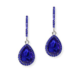 104881, 2" LONG TEARDROP ACCENT CRYSTAL RHINESTONE DANGLE EARRING