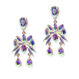 104889, MULTI SHAPE RHINESTONE DANGLE EARRING