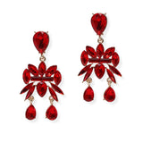 104889, MULTI SHAPE RHINESTONE DANGLE EARRING