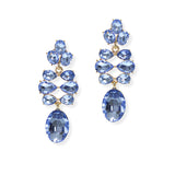 104901, OVAL & TEARDROP SHAPE RHINESTONE DANGLE EARRING