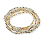 104922, LIGHTWEIGHT MULTI LAYERED BEADED STRETCH BRACELET
