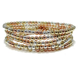 104922, LIGHTWEIGHT MULTI LAYERED BEADED STRETCH BRACELET