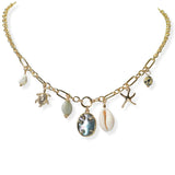 104939, PUKA SHELL SEA LIFE MULTI CHARM NECKLACE