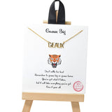 104962, GOLD DIPPED, "GEAUX BIG" GEAUX WORD NECKLACE