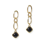 104963, GEOMETRIC RESIN STONE ACCENT DANGLE EARRING
