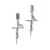 104973, FAITH CROSS DANGLE EARRING