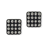 104977, WESTERN BALL TEXTURED SQUARE METAL POST EARRING