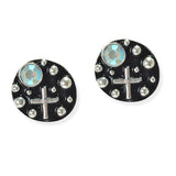 104980, WESTERN CROSS ACCENT POST EARRING
