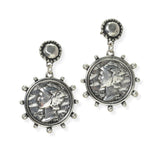104992, WESTERN ENGRAVED LIBERTY COIN DANGLE EARRING