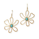 104998, WESTERN CUTOUT FLOWER DANGLE EARRING