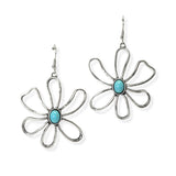 104998, WESTERN CUTOUT FLOWER DANGLE EARRING