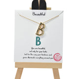 105005, GOLD DIPPED, PUFFY BUBBLE INITIAL NECKLACE
