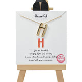 105005, GOLD DIPPED, PUFFY BUBBLE INITIAL NECKLACE