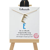 105005, GOLD DIPPED, PUFFY BUBBLE INITIAL NECKLACE